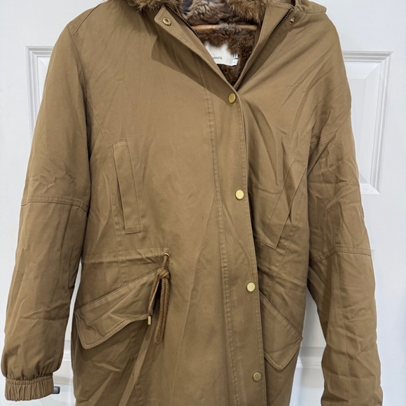 VINCE FUR TRENCH COAT - Picture 2 of 5